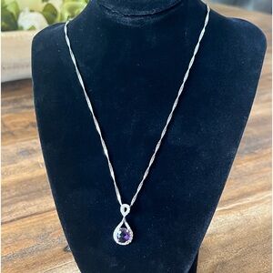 Purple with rhinestones Necklace